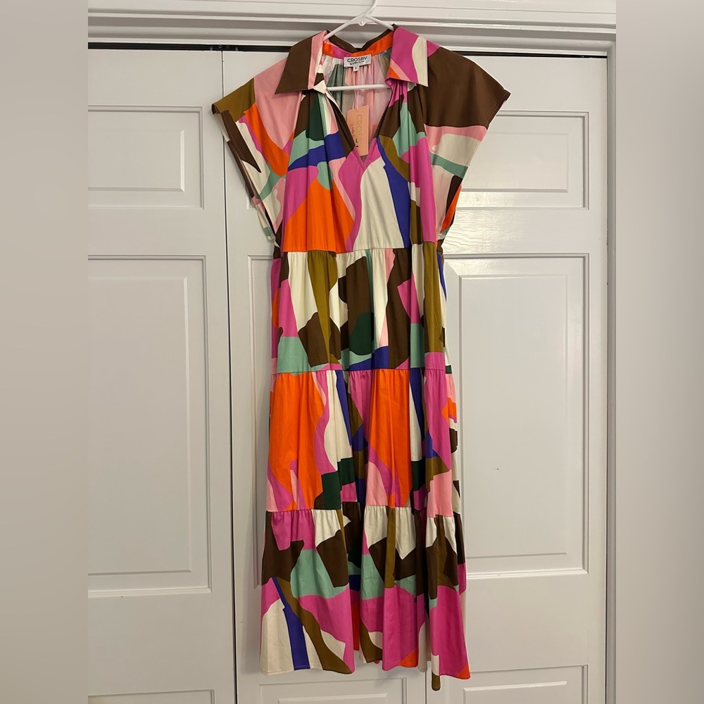 NWT Crosby by Mollie Burch Watson Dress in Shape Shifter from Monkees Sz Small S - Picture 3 of 4